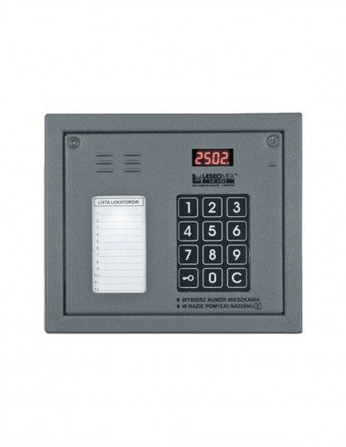 CP-2502NR panel zewnętrzny Laskomex z mini listą i czytnikiem kluczy RFID