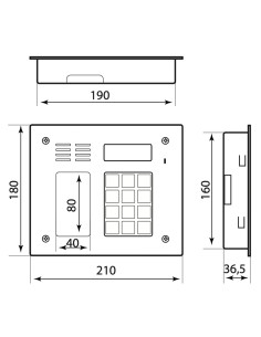CP-2512NR INOX panel zewnętrzny Laskomex z minilistą i... 2