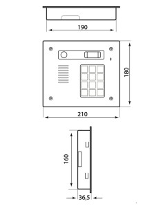 CP-2513R INOX panel zewnętrzny Laskomex z czytnikiem... 2