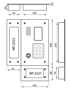 CP-2523R INOX panel zewnętrzny Laskomex z czytnikiem... 2